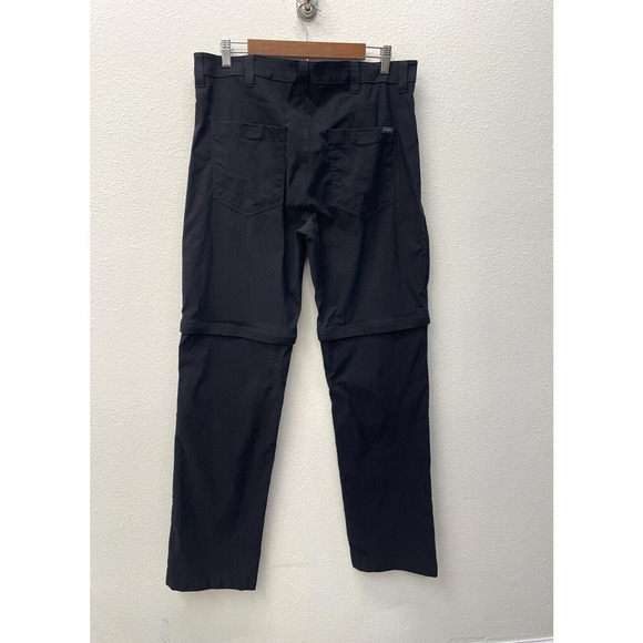 Eddie Bauer Convertible Tech Pants Shorts Mens Size 38 x 34 Black Nylon Hiking - Picture 1 of 7